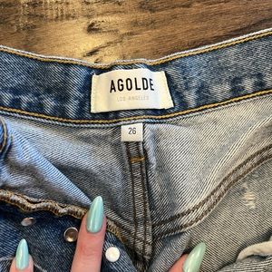 COPY - Agolde jaden high rise shorts size 26 colour swapmeet